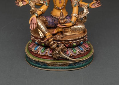 Sacred Vasudhara Statue - Goddess of Prosperity and Blessings