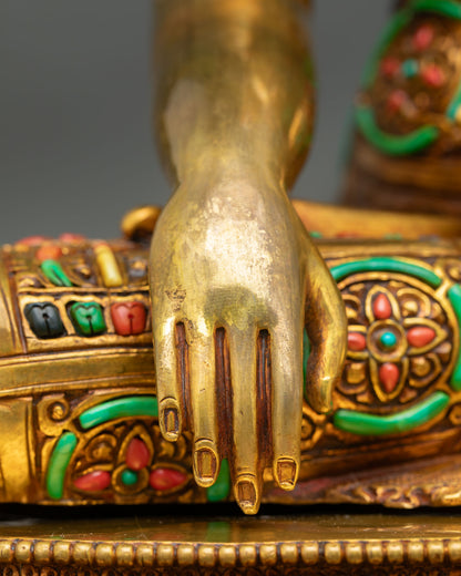 Shakyamuni Buddha Statue with Lotus Base | Symbolic Buddhist Statue