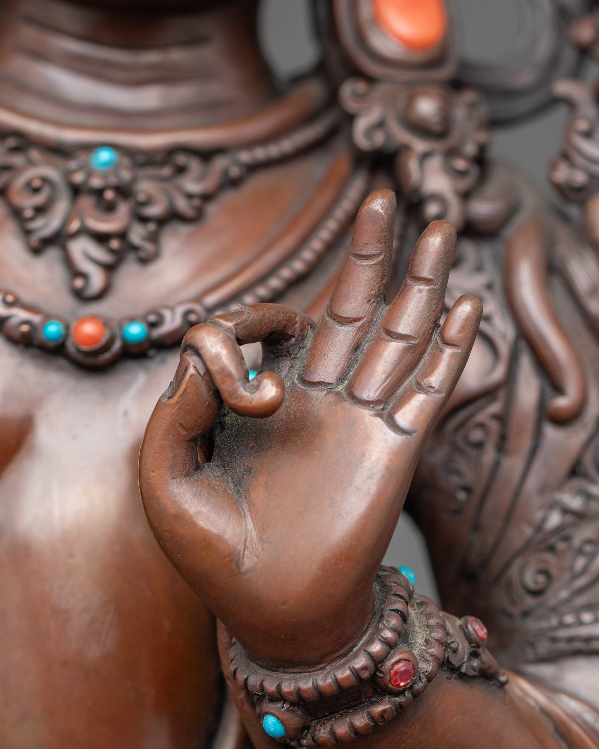 Bodhisattva Manjushri | Authentic Nepalese Oxidized Sculpture