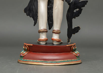 Standing Chenrezig Statue | Colorful Nepali Buddhist Art
