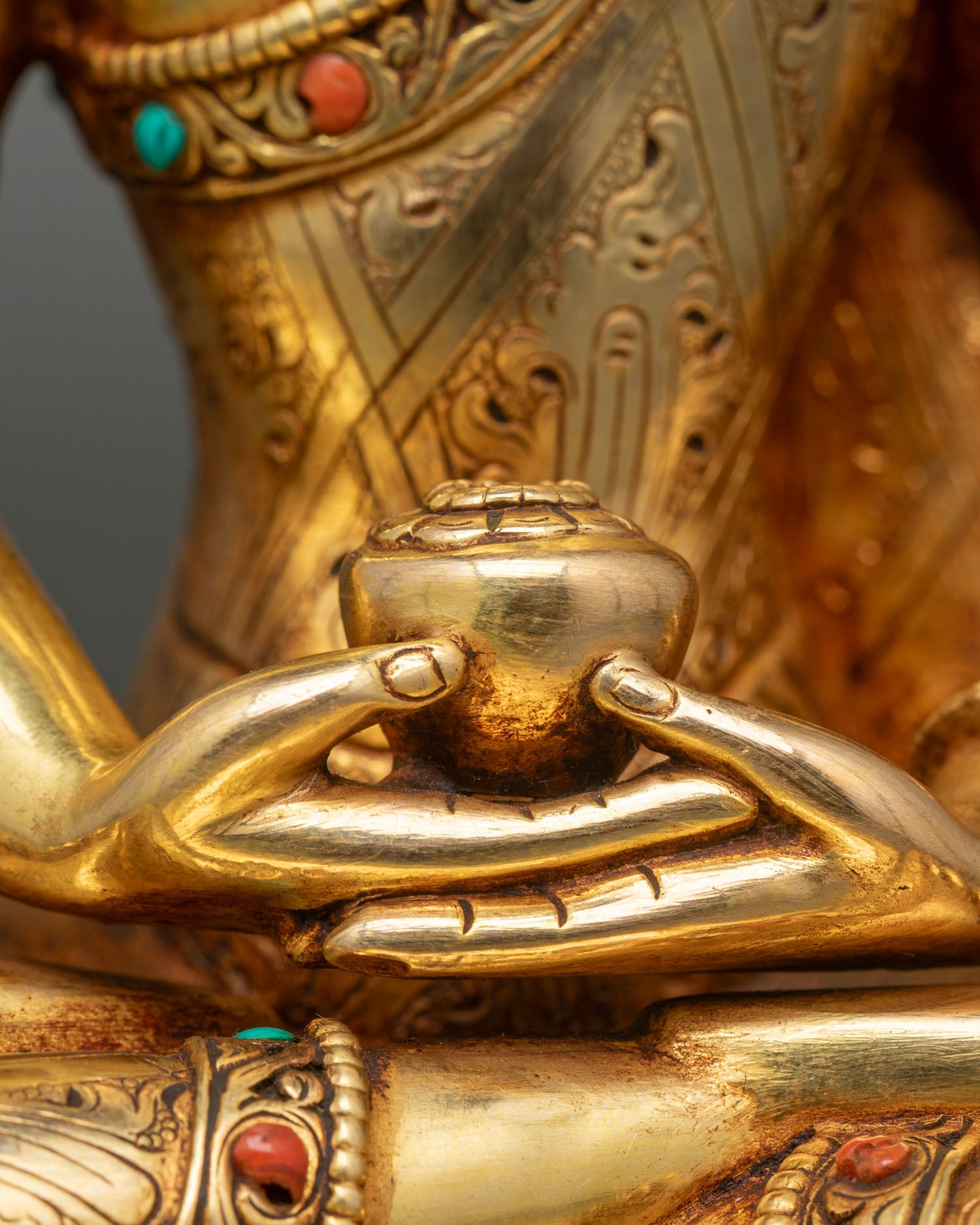Three Buddha Sculpture Set – Handmade Meditation Altar Figures