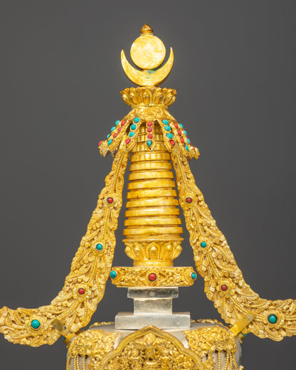 Traditional Tibetan Buddhist Stupa | Handmade Nepalese Shrine