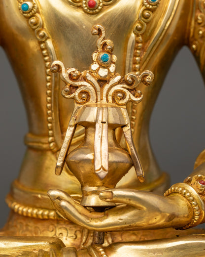 Handmade Kshitigarbha Sculpture for Karma Purification
