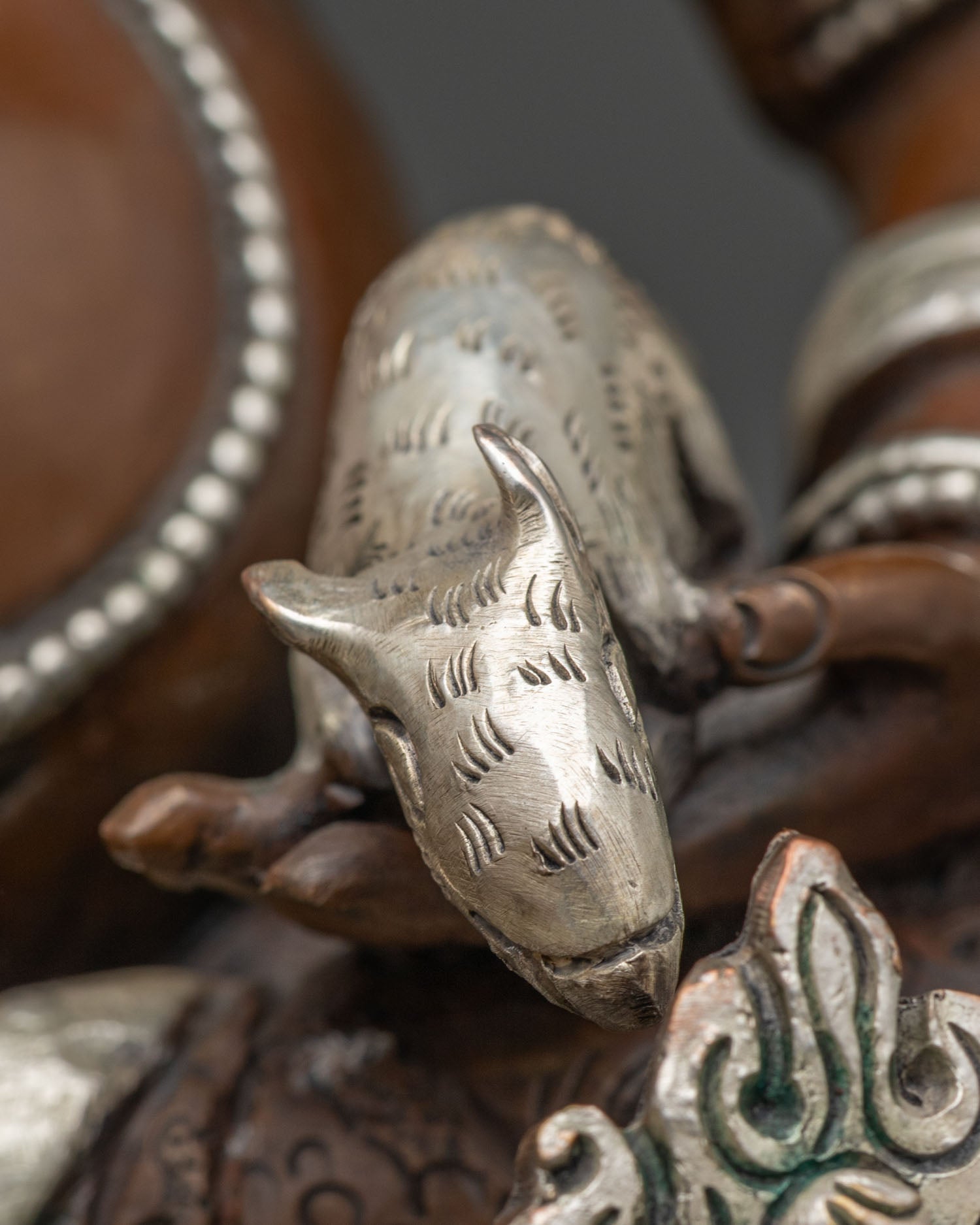 Oxidized Jambhala Statue | Traditional Lost Wax Buddhist Art
