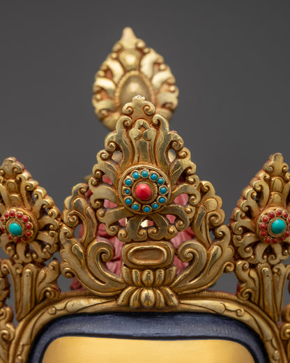 Vajradhara Buddha Statue | 24K Gold-Gilded Tibetan Meditation Sculpture