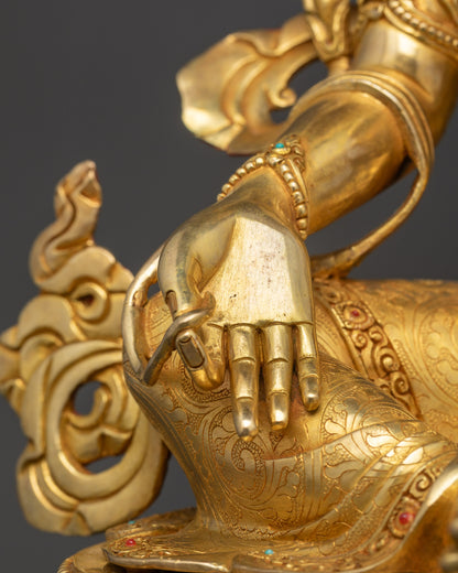 Illuminate Your Sacred Space with Green Tara Sculpture | Nepalese Idol
