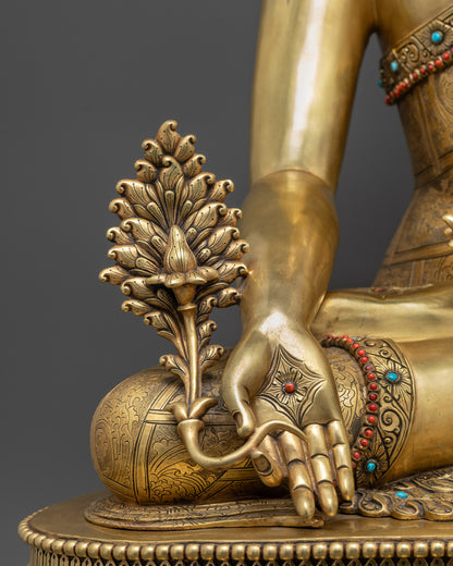Premium Medicine Buddha Healing Sculpture | Traditional Himalayan Art