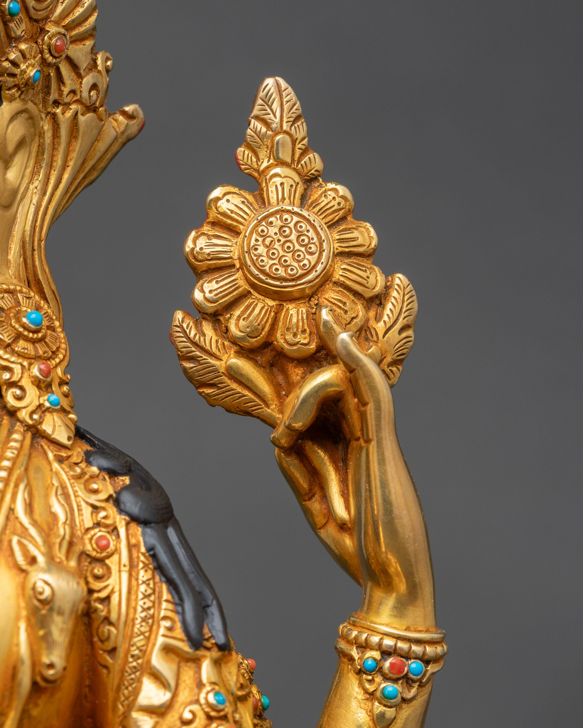Four-Armed Avalokiteshvara Sculpture | Bodhisattva of Compassion