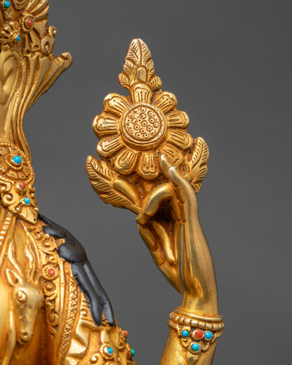 Four-Armed Avalokiteshvara Sculpture | Bodhisattva of Compassion