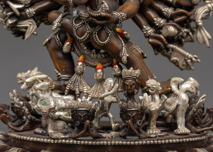 Oxidized Vajrabhairava Yamantaka Statue | Handcrafted Buddhist Art