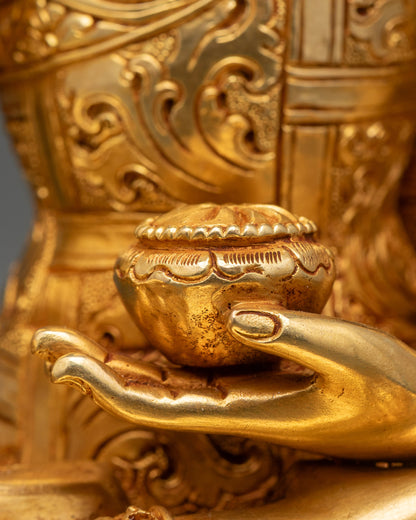 Seated Buddha Shakyamuni – Sacred Himalayan Altar Sculpture