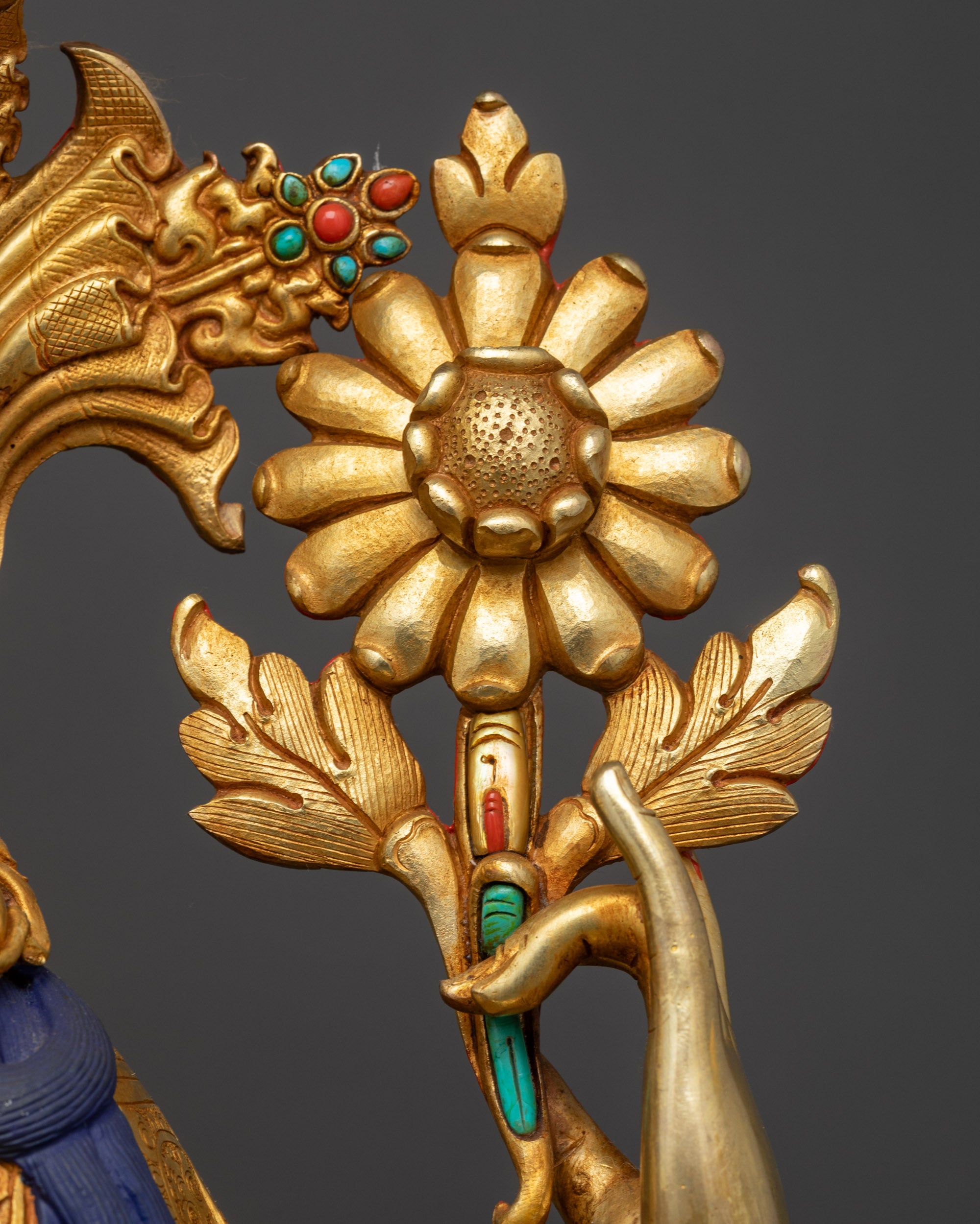 Traditional Chenrezig Statue | Gold Fire-Gilded Tibetan Buddhist Art