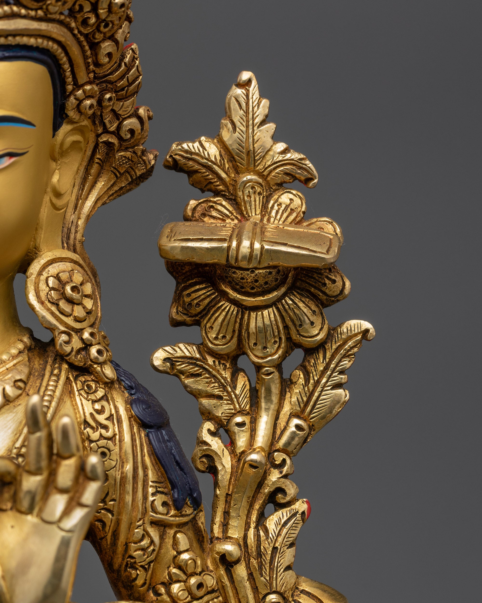 Manjushri Statue for Home Altar | Traditional Nepalese Lost Wax Casted