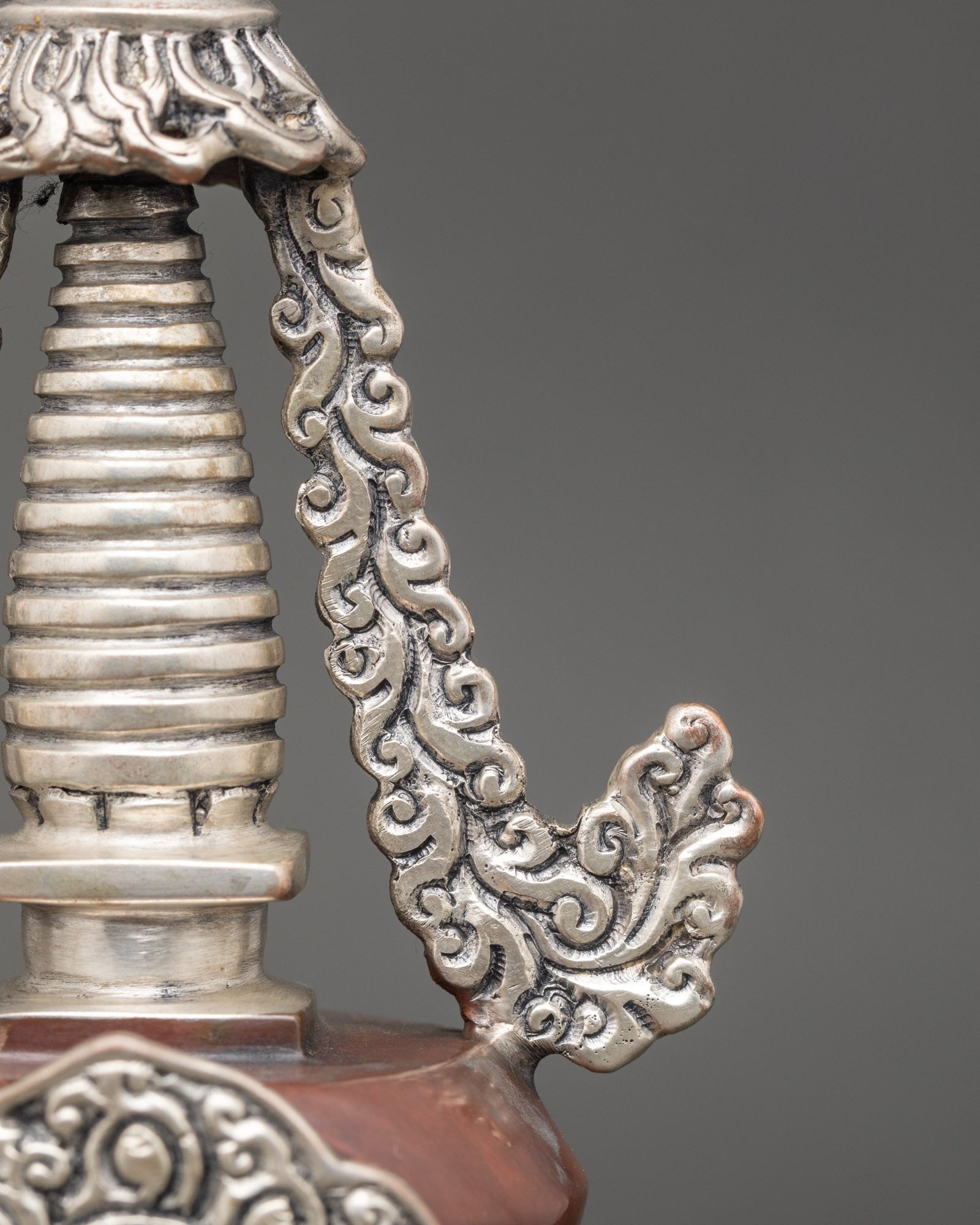 Oxidized Copper Shakyamuni Buddha Stupa | Himalayan Buddhist Shrine