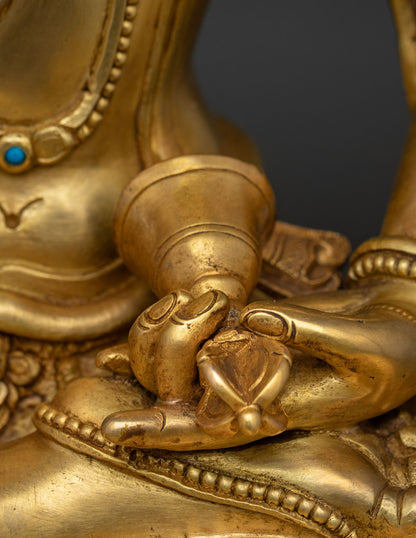 Enlightened Vajrasattva Statue from Nepal | Traditional Buddhist Art