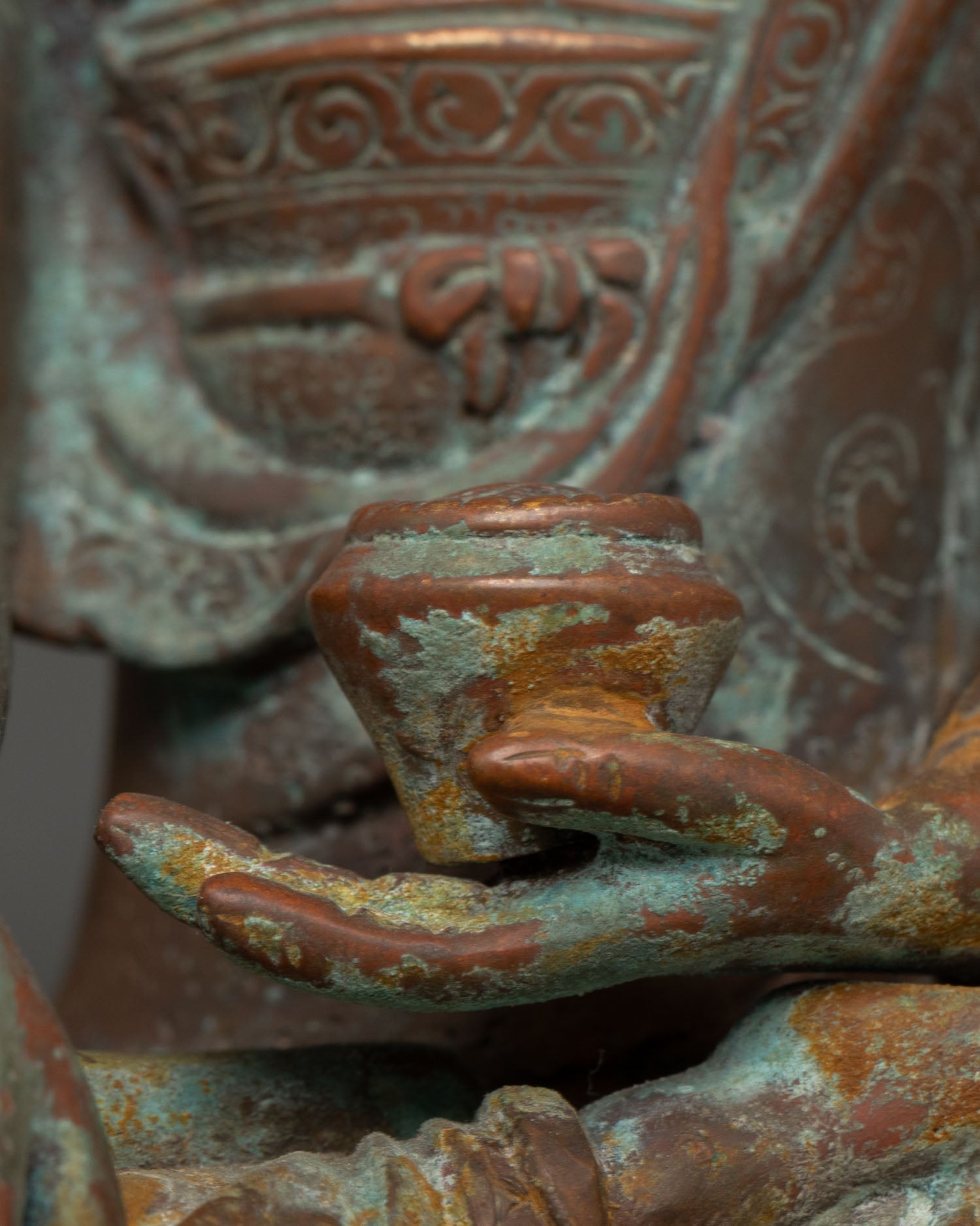 Antique Finish Shakyamuni Buddha Statue | Buddhist Meditation Art