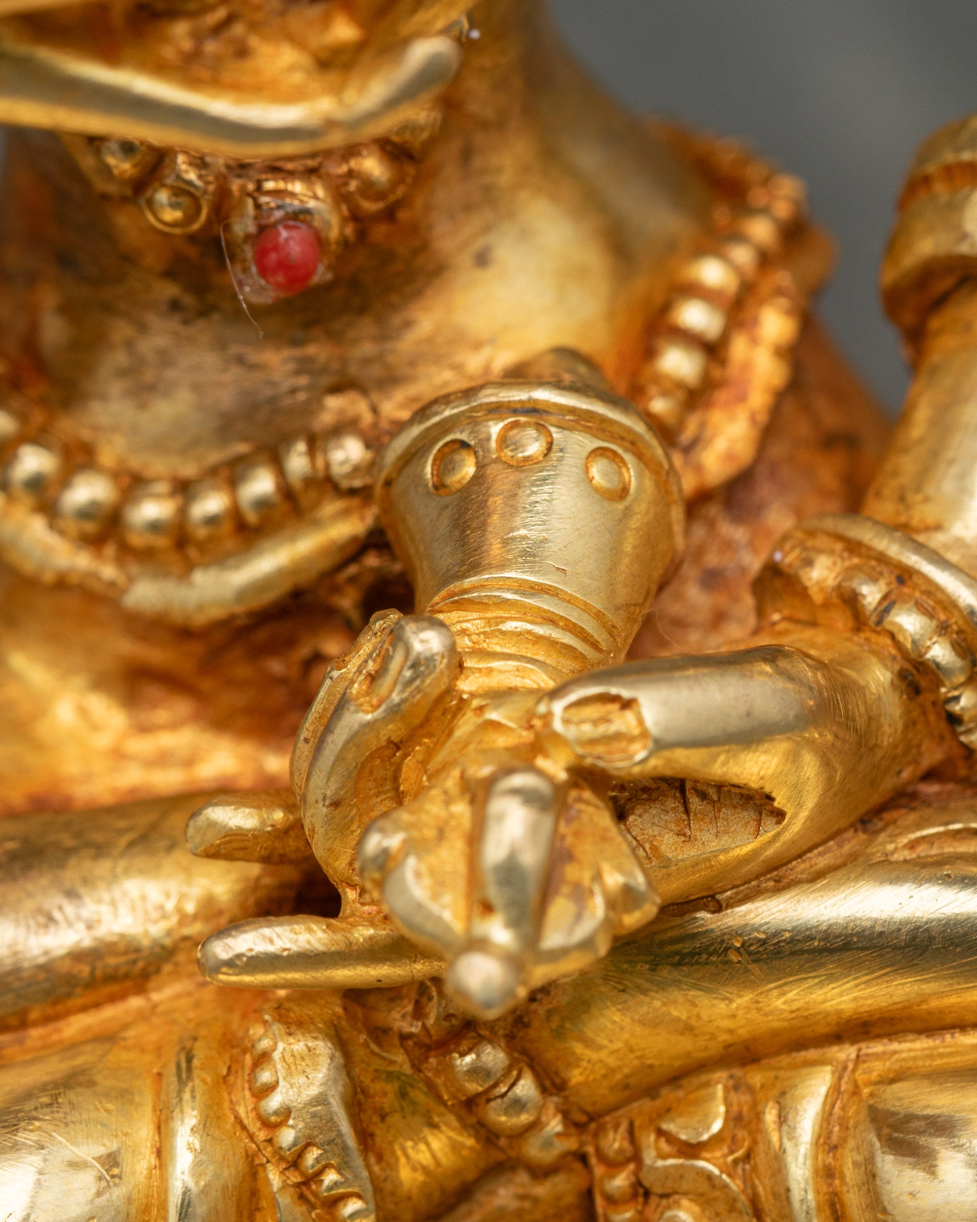 Vajrasattva Statue | Handmade Nepalese Buddhist Copper Sculpture