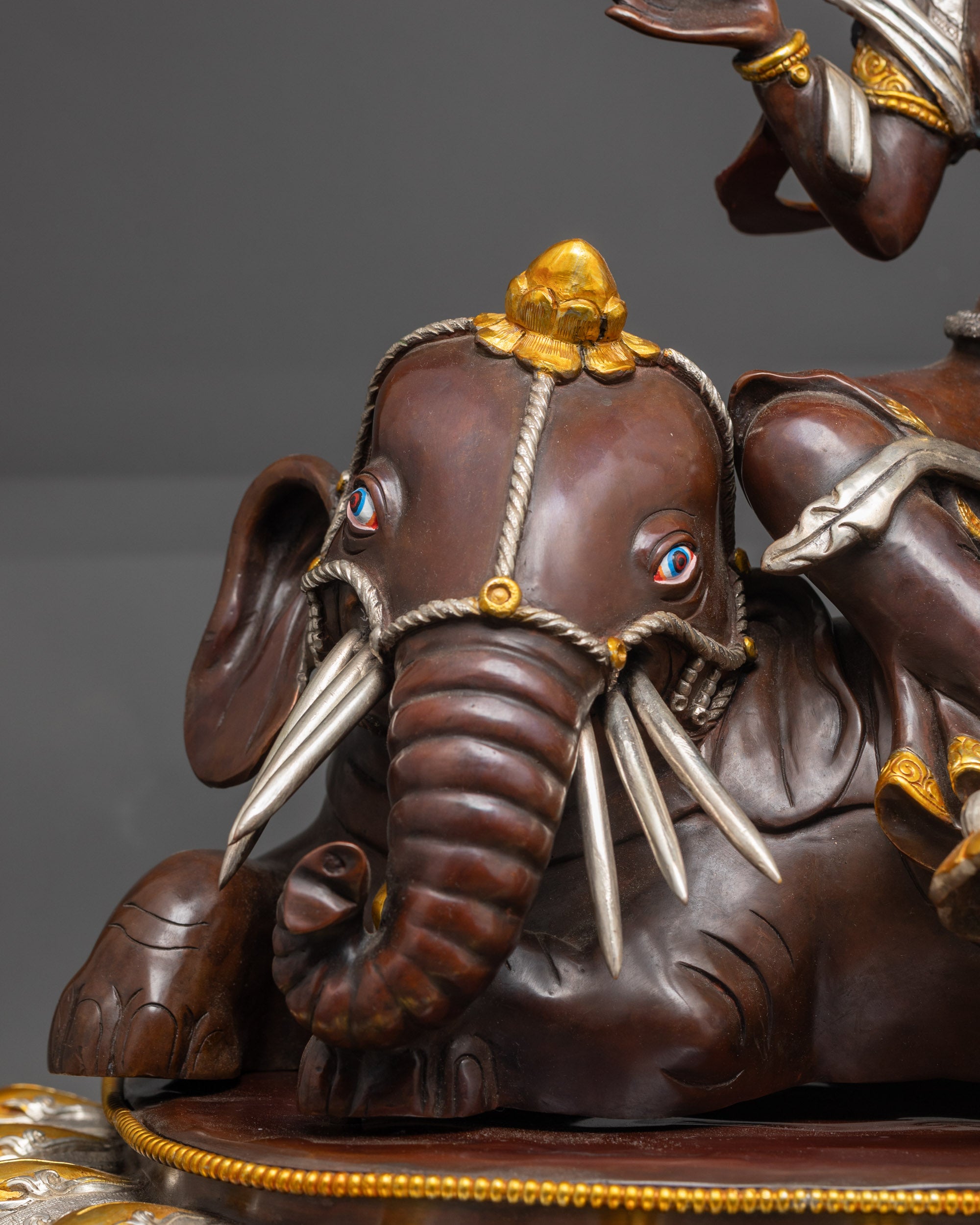 Samantabhadra Bodhisattva Statue Seated on Elephant | Buddhist Deity