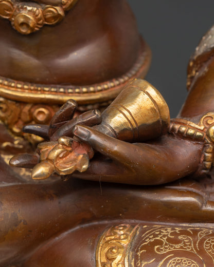 Authentic Vajrasattva Statue | Oxidized Copper Sculpture