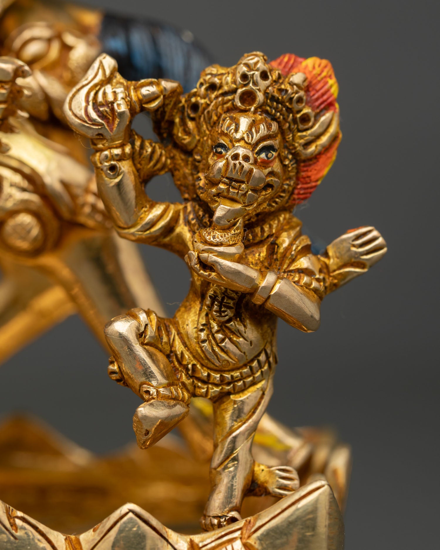 Handmade Palden Lhamo Copper Statue from Nepal