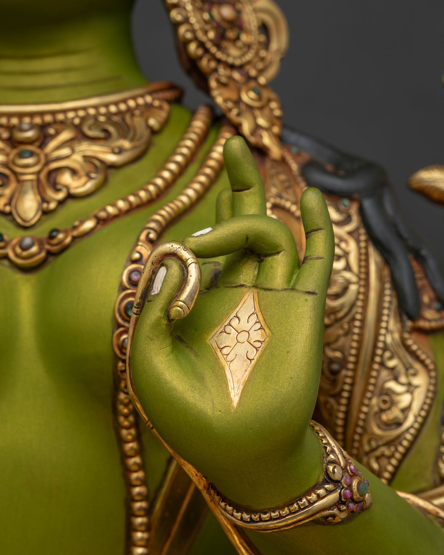 Large Green Tara Statue for Sale | Nepalese Buddhist Artistry