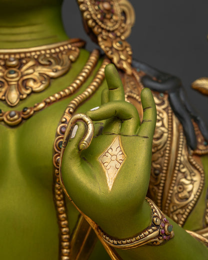 Large Green Tara Statue for Sale | Nepalese Buddhist Artistry