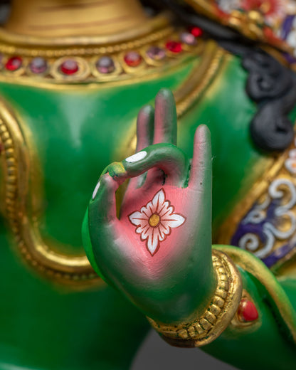 Beautiful Green Tara Statue | The Goddess Who Answers Swiftly
