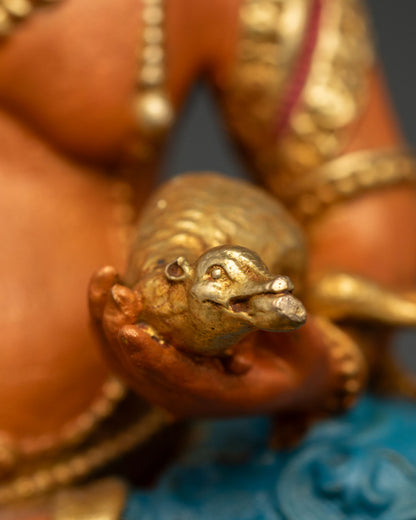 Dzambhala Statue | Handmade Buddhist Wealth Deity Sculpture Nepal