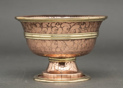 Sacred Buddhist Water Offering Bowl Set for Daily Prayer