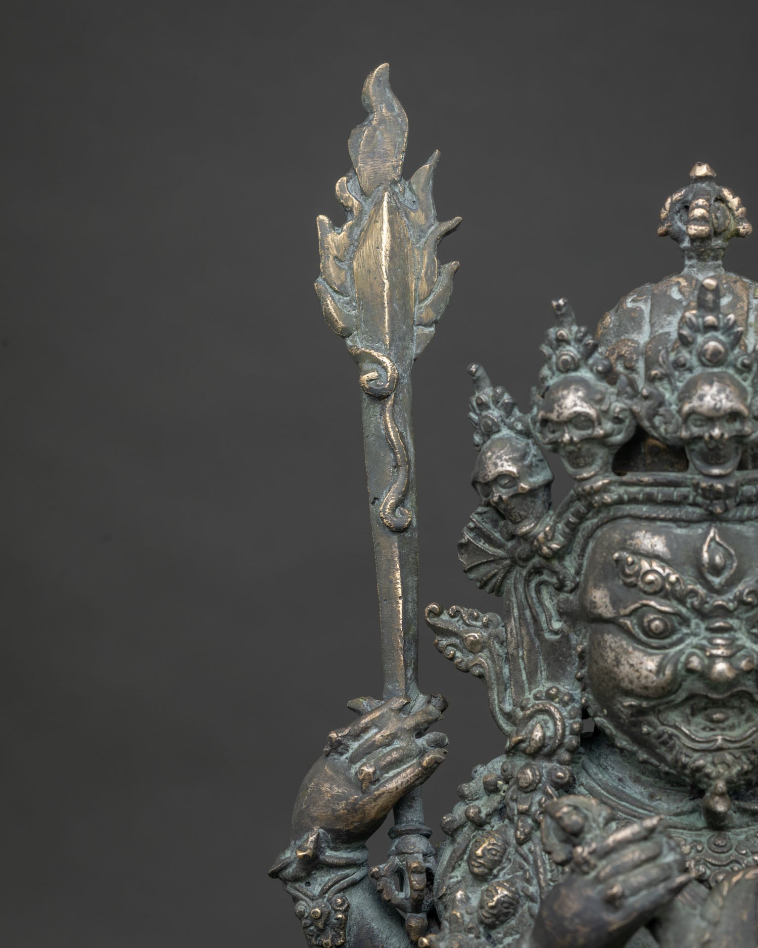 Four-Armed Mahakala Statue | Handcrafted Solid Bronze Figurine