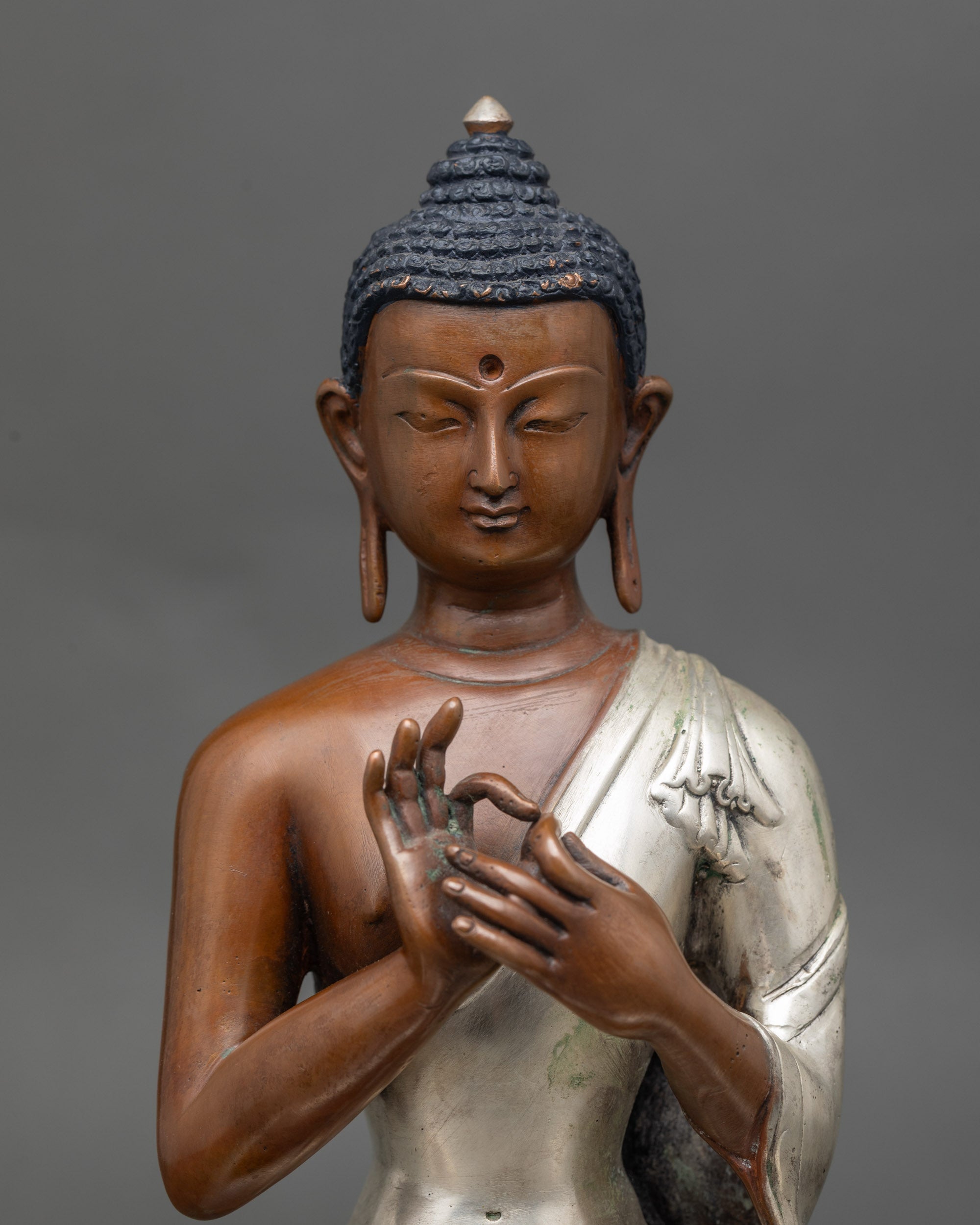 Oxidized Vairocana Buddha Sculpture -Buddha of Purification