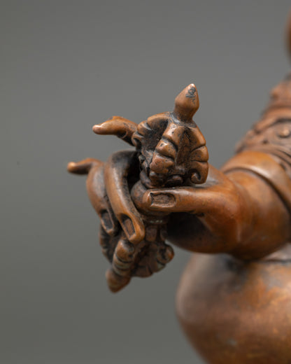 Nepalese Guru Rinpoche Sculpture- Oxidized Vajra Master