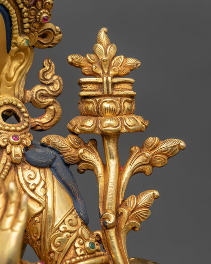 Manjushri Statue | Nepalese Artisan-Crafted Copper Sculpture