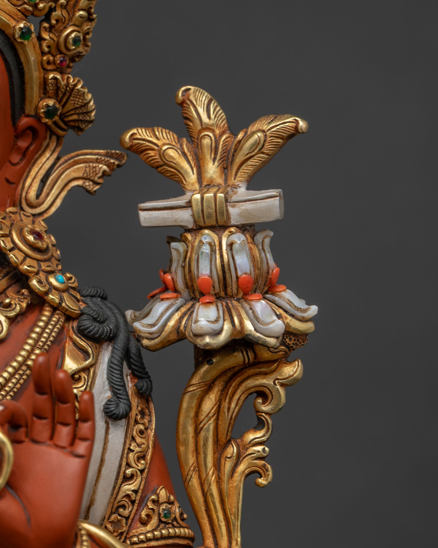 Simhanada Manjushri Statue for Wisdom & Clarity – Handcrafted in Nepal