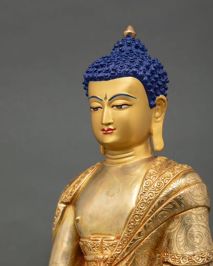 Shakyamuni Buddha | 24K Gold-Fire Gilded Copper Sculpture
