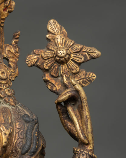 Chenrezig Statue | Handmade Copper Sculpture for Meditation