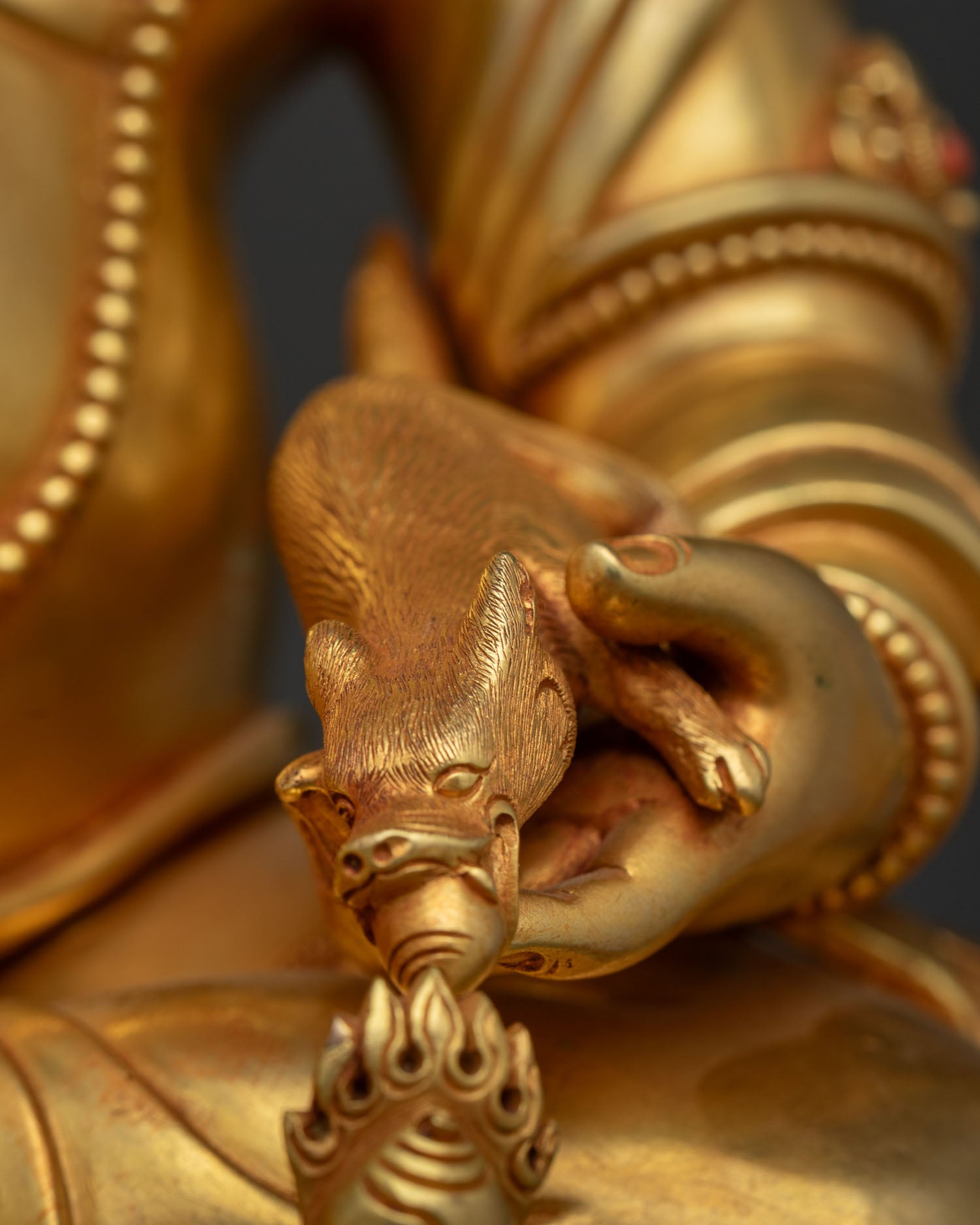 Traditional Dzambhala Statue | 33cm High-Quality Buddhist Sculpture