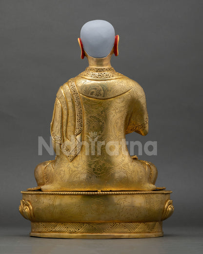 Je Tsongkhapa & Disciples Statue Set | Handcrafted Buddhist Art