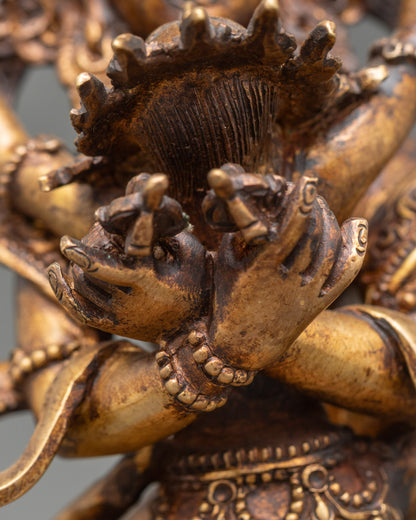 Antique Finish Chakrasamvara Statue | Meditation Decor