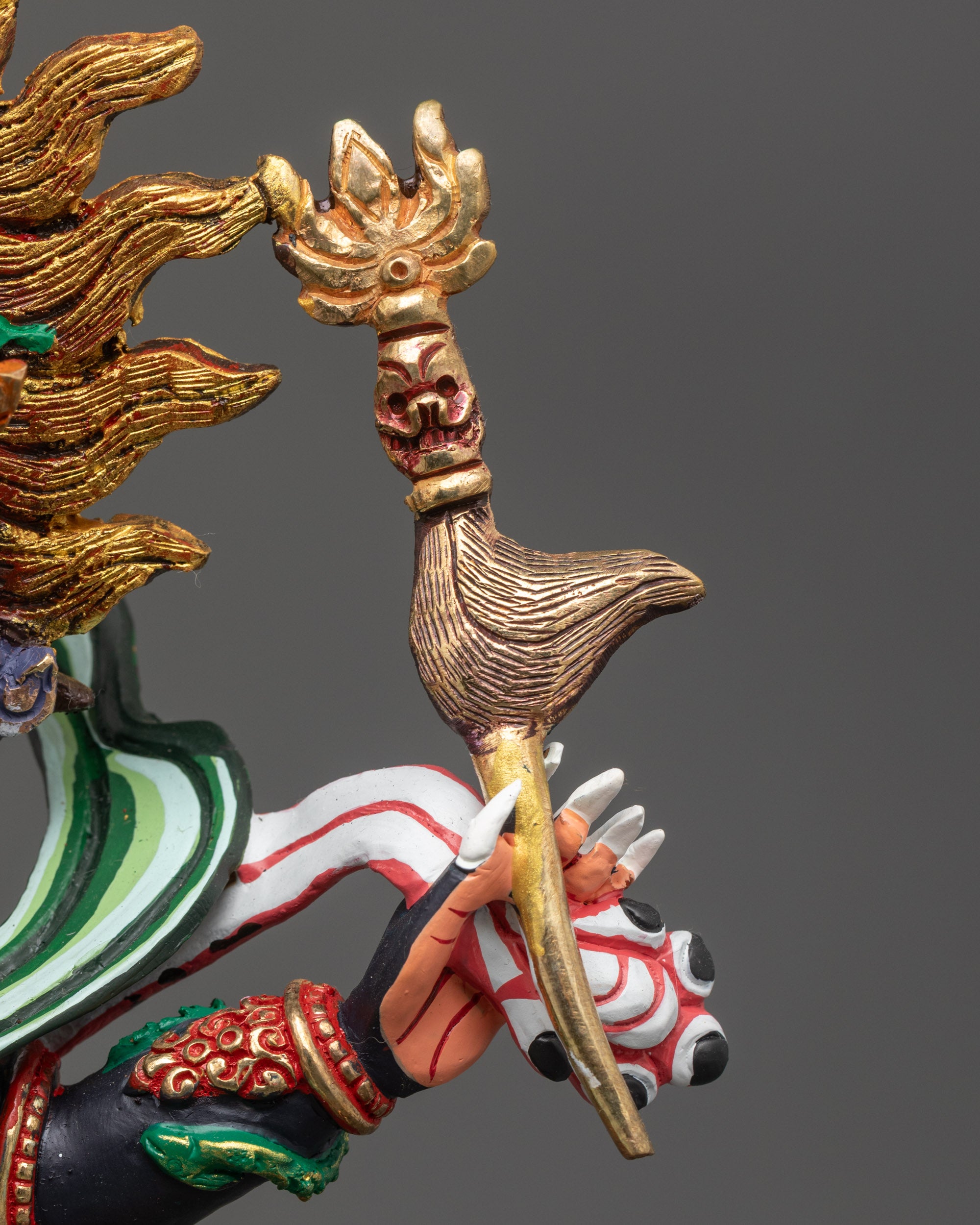 Fierce Six-Armed Mahakala Statue | Himalayan Buddhist Deity