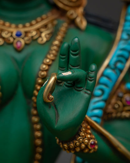 Mother Green Tara Statue | Invite Spiritual Harmony & Tranquility Home