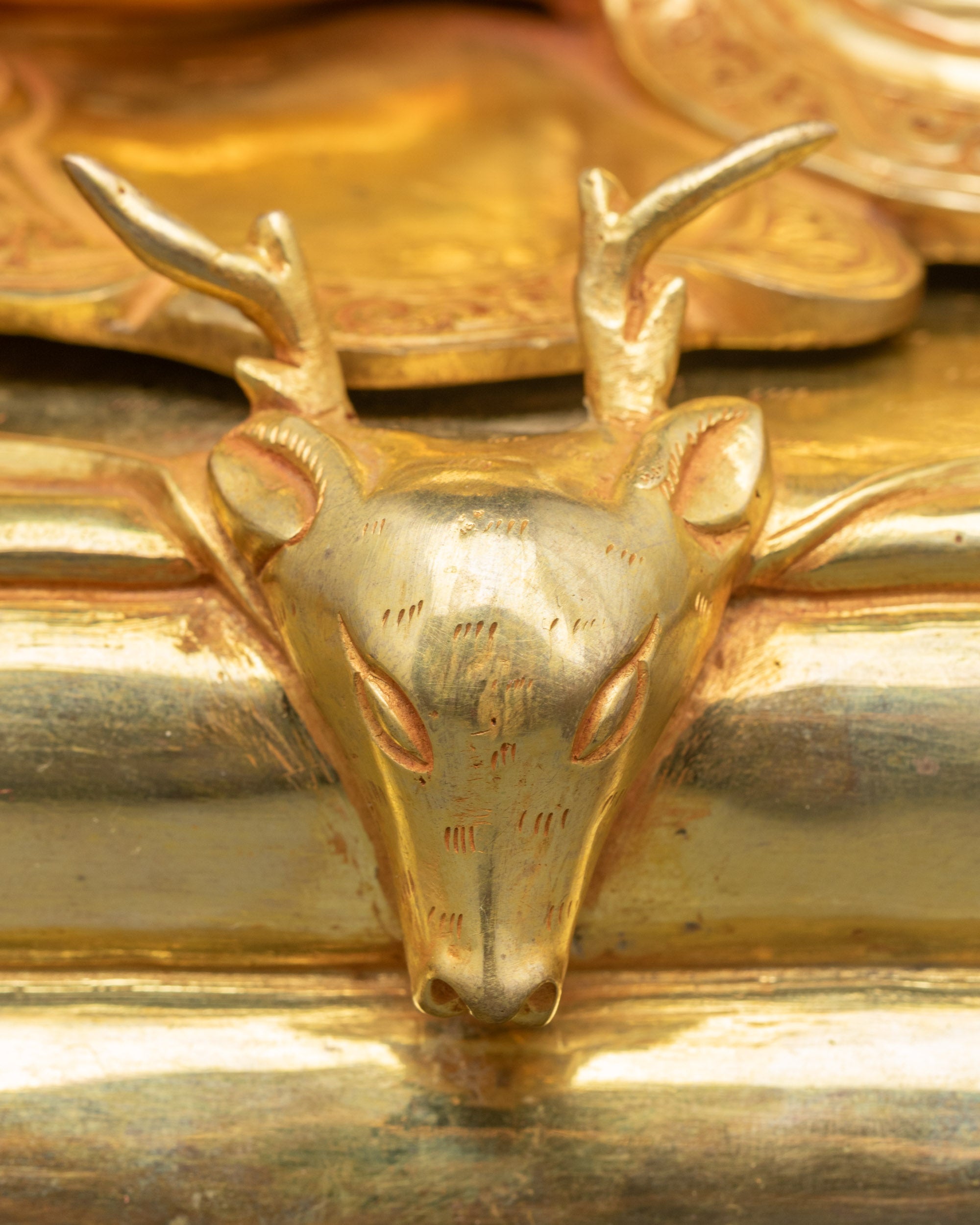 Handmade 24K Gold-gilded Milarepa Statue for Meditation