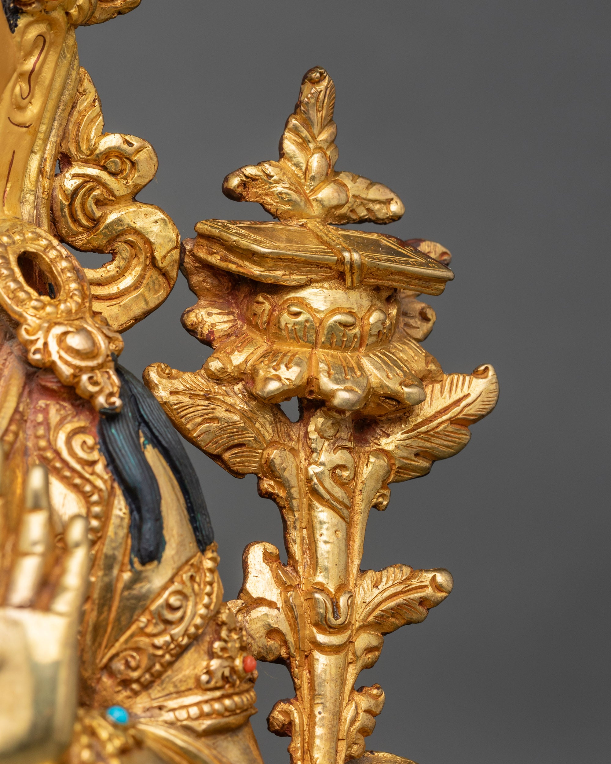 Authentic Bodhisattva Manjushri Statue | Tibetan Wisdom God Sculpture