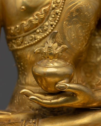 Handmade Medicine Buddha Statue | Spiritual Healing Idol from Nepal