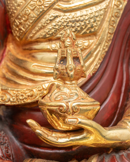 Guru Rinpoche Statue for Meditation and Altar | Handcrafted Nepalese Copper