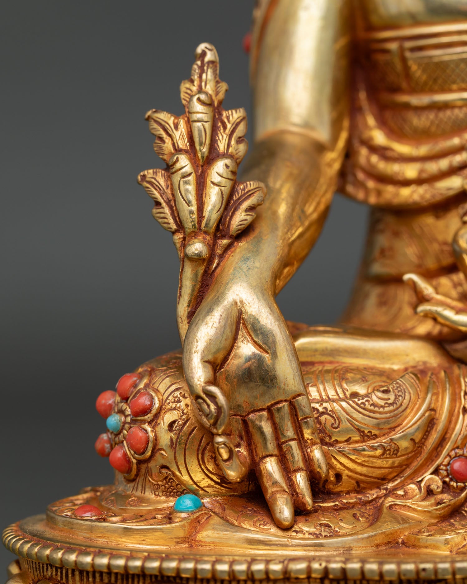 Medicine Buddha Statue | Traditional Buddhist Altar Artwork