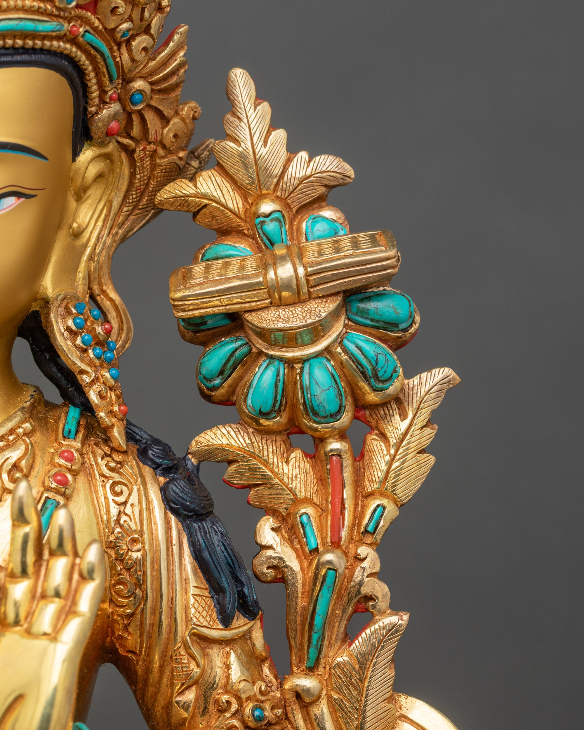 Enlightened Manjushri Sculpture | Handcrafted Meditation Artwork