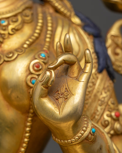 Mother Green Tara Sculpture – Goddess of Enlightened Activity