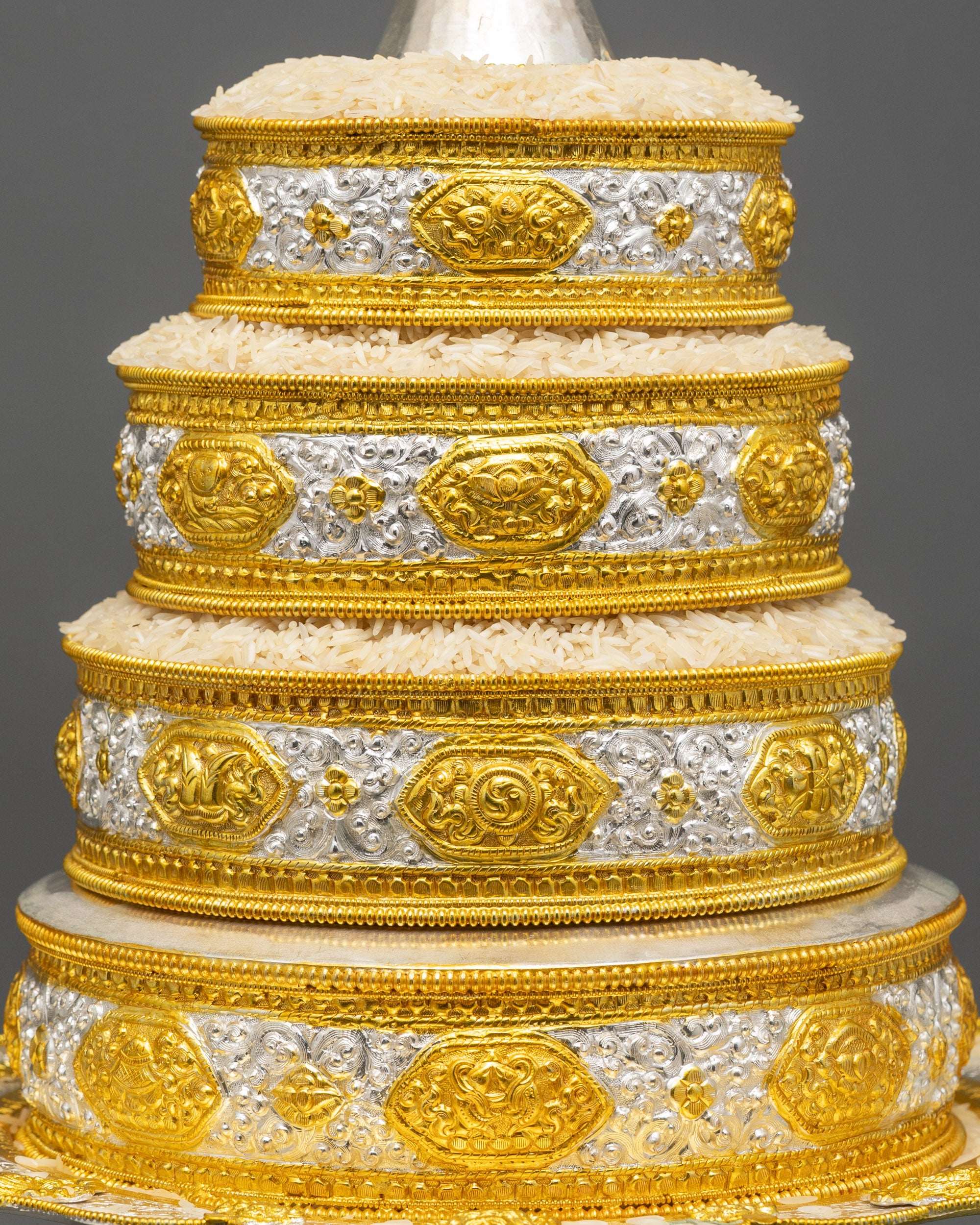 8-Inch Buddhist Mandala Offering Set | Ritual Mandala for Altars