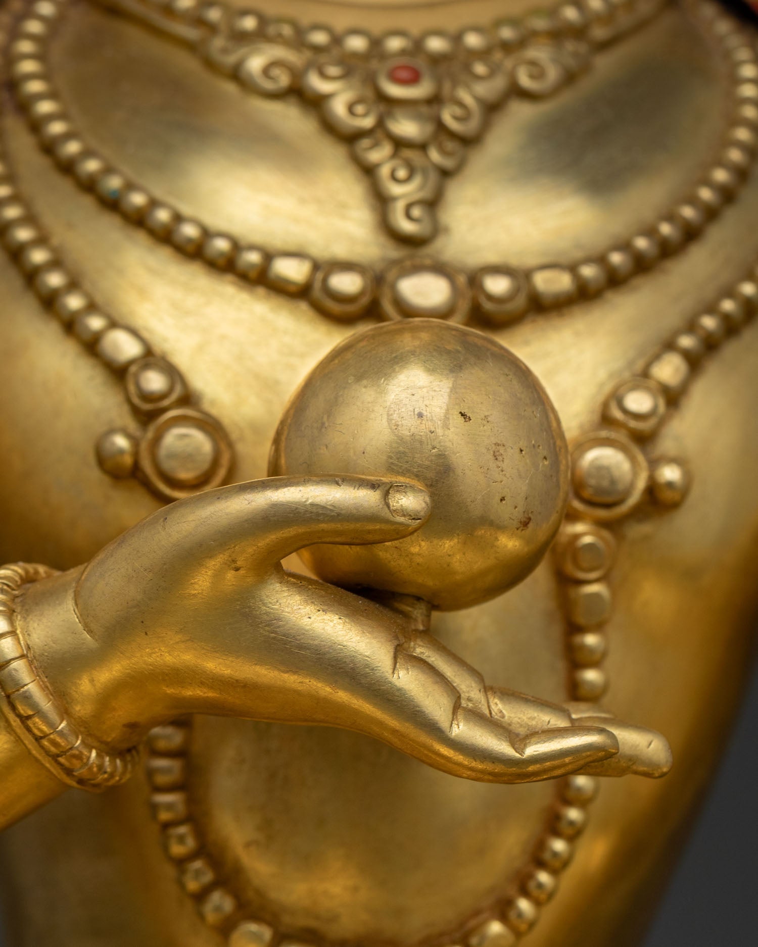 Kshitigarbha Statue | Traditional Lost-Wax Cast Copper Art
